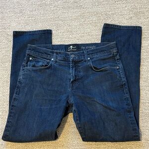 Seven7 Dark Indigo Straight Leg Women's Jeans